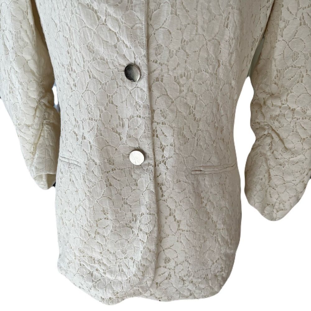 Calvin Klein Lace Ivory Blazer - Size 10 - Beautiful - Picture 8 of 10